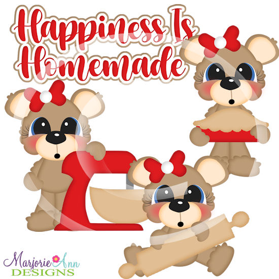 Baking Bears SVG Cutting Files + Clipart - Click Image to Close